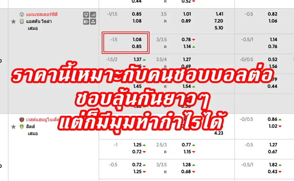 ราคาบอล 1.5 (ลูกครึ่ง)