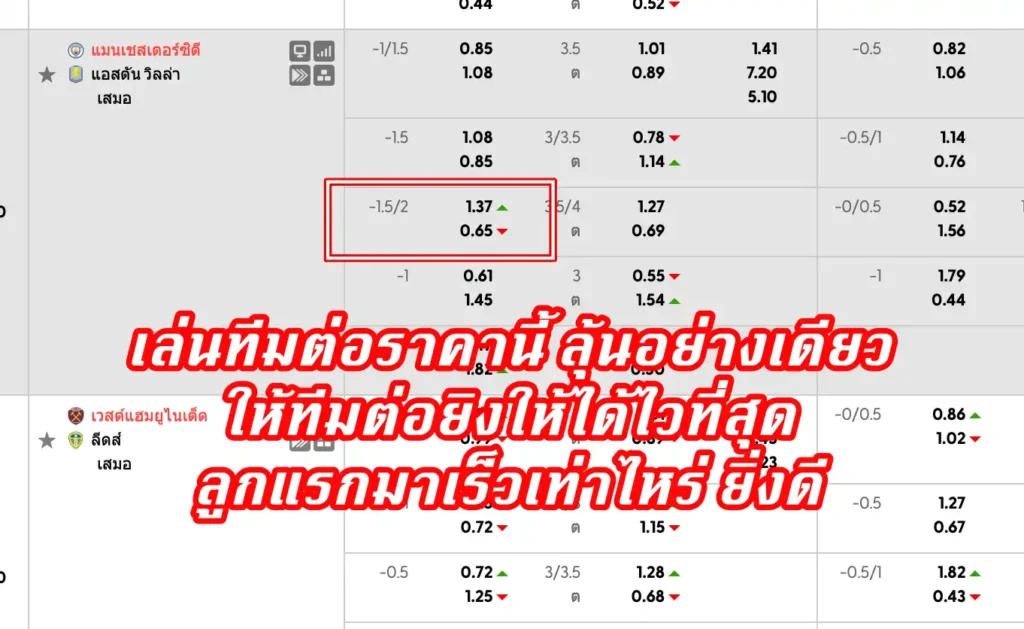 ราคาบอล 1.75 (ลูกครึ่งควบสอง)